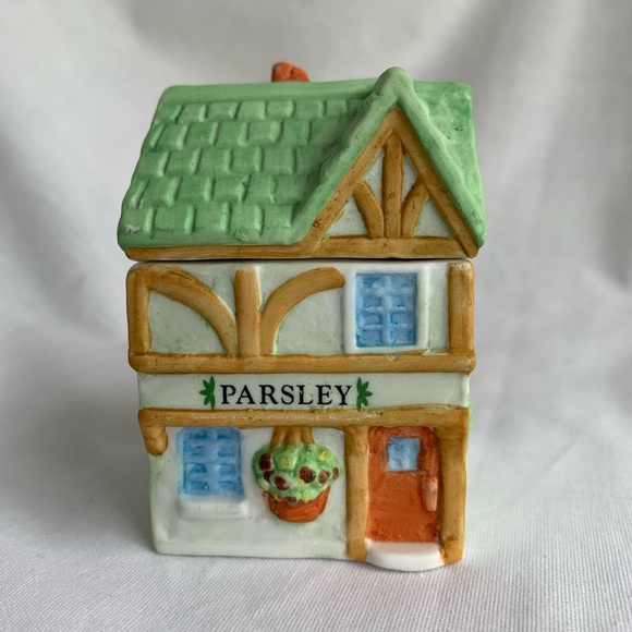 ✨SOLD✨ Spice Jar House Parsley Cottage Container 1994 - Picture 1 of 8
